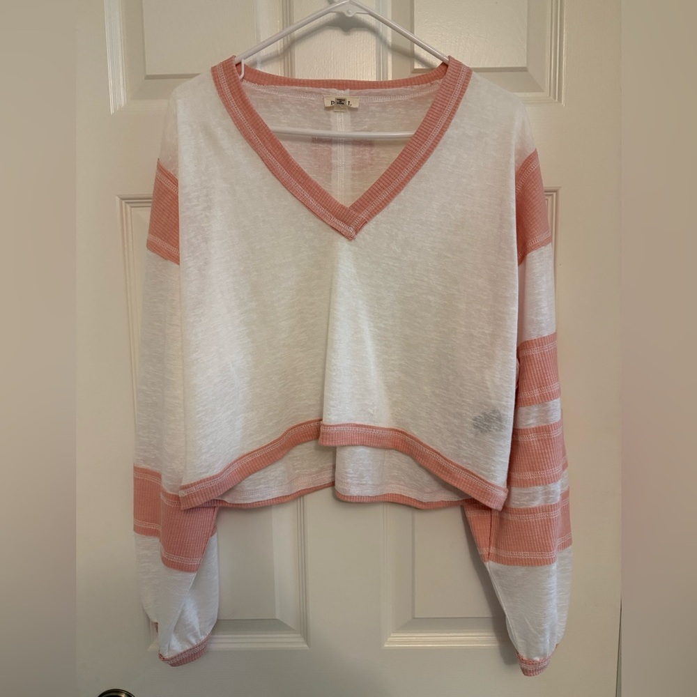 POL Cream and Pink Knit Top New without tags